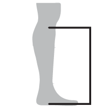 A: Floor to 2.5cm below knee