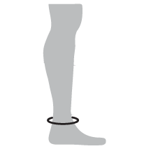 B: Narrowest ankle circumference