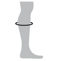 C: Widest calf circumference